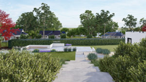 Designing a landscape on a steep block 10